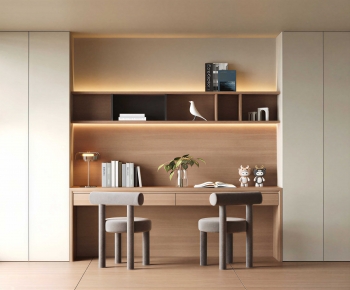Modern Computer Desk And Chair-ID:125449904
