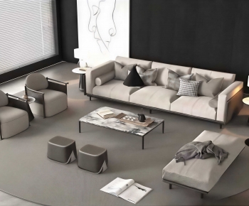 New Chinese Style Sofa Combination-ID:351624976