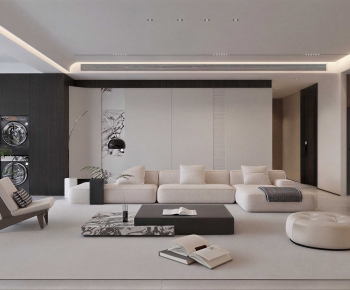 Modern Wabi-sabi Style A Living Room-ID:134892947