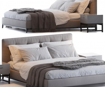 Modern Double Bed-ID:746016033