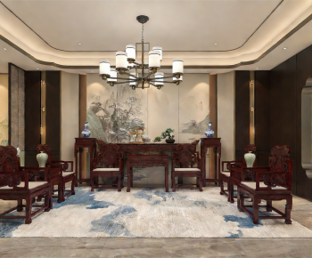 Chinese Style A Living Room-ID:593288906