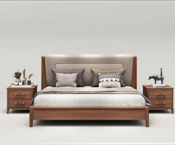Modern Double Bed-ID:828871972