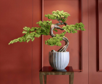 Modern Potted Green Plant-ID:627055881