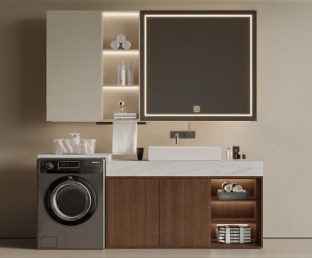 New Chinese Style Laundry Cabinet-ID:616269133