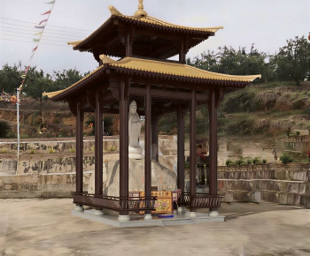 Chinese Style Ancient Architectural Buildings-ID:634959945
