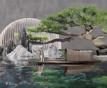 New Chinese Style Courtyard/landscape-ID:808470964