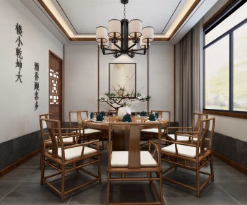 New Chinese Style A Living Room-ID:825721037