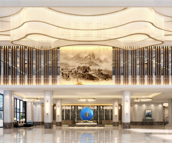 New Chinese Style Lobby Hall-ID:681072003