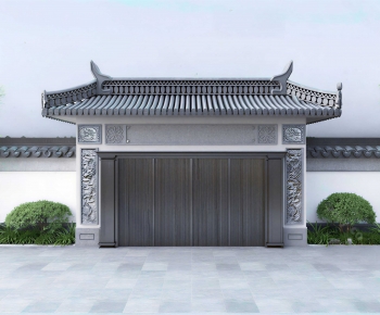 New Chinese Style Facade Element-ID:643150887