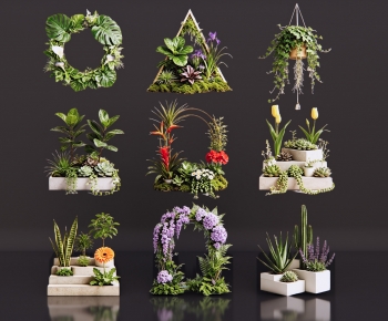 Modern Potted Green Plant-ID:817910912