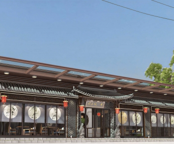New Chinese Style Building Appearance-ID:847508917