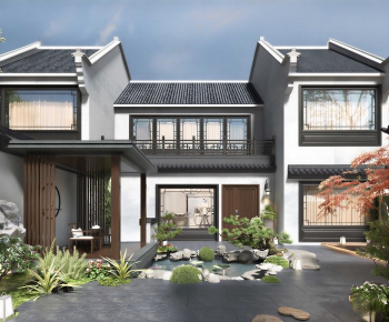 New Chinese Style Building Appearance-ID:997963912