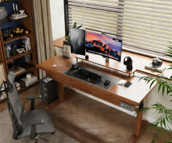 Modern Computer Desk And Chair-ID:563169963