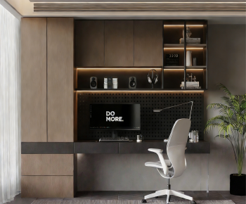 Modern Computer Desk And Chair-ID:789232977