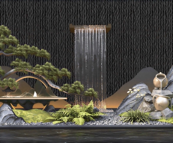 New Chinese Style Rockery Waterscape-ID:792594916