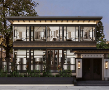 New Chinese Style Building Appearance-ID:165344957