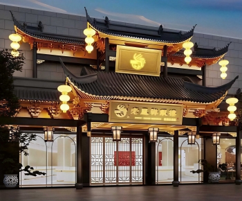 New Chinese Style Building Appearance-ID:102939614