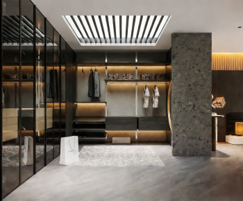Modern Clothes Storage Area-ID:370779997