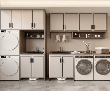 New Chinese Style Laundry Cabinet-ID:820348988