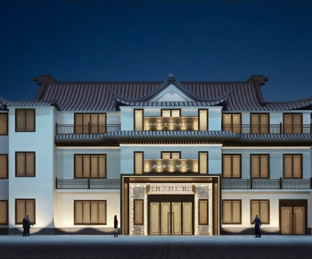 New Chinese Style Appearance Of Commercial Building-ID:701767923
