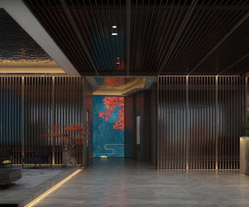 New Chinese Style Office Reception Desk-ID:113581907