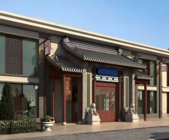 New Chinese Style Appearance Of Commercial Building-ID:439033034