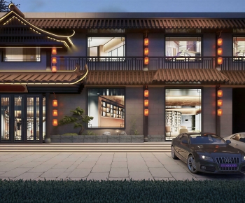 New Chinese Style Facade Element-ID:275137905