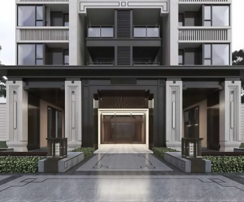 New Chinese Style Facade Element-ID:588888885