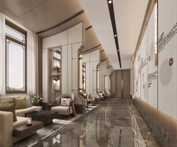 Modern Office Reception Desk-ID:520679009