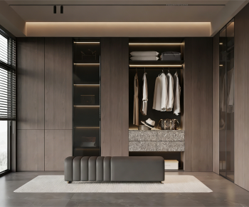 Modern Clothes Storage Area-ID:614836931