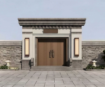 New Chinese Style Facade Element-ID:822316882