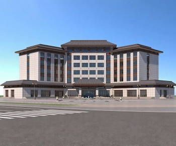 New Chinese Style Appearance Of Commercial Building-ID:247895008