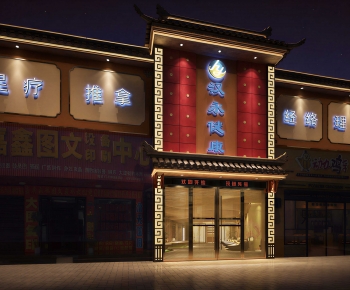 New Chinese Style Building Appearance-ID:247883088