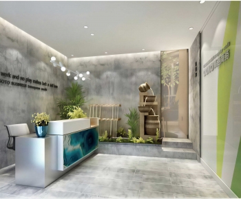 Modern Office Reception Desk-ID:827608111