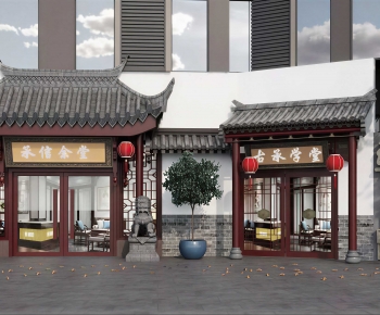 New Chinese Style Facade Element-ID:709485053