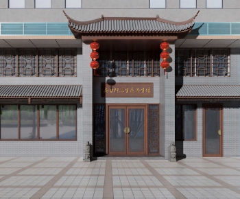 New Chinese Style Ancient Architectural Buildings-ID:213006029