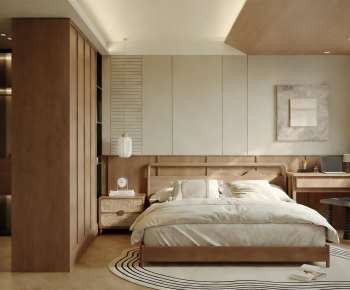 Wabi-sabi Style Bedroom-ID:690640938