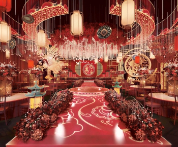 New Chinese Style Banquet Hall-ID:857826958