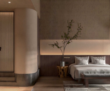 Wabi-sabi Style Bedroom-ID:887546062