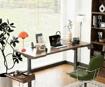 Modern Computer Desk And Chair-ID:480273012