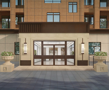 New Chinese Style Facade Element-ID:284063108