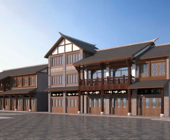 New Chinese Style Building Appearance-ID:116952901