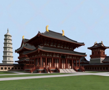 Chinese Style Ancient Architectural Buildings-ID:673909906