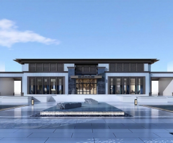 New Chinese Style Courtyard/landscape-ID:886303904