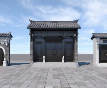 Chinese Style Ancient Architectural Buildings-ID:882158049