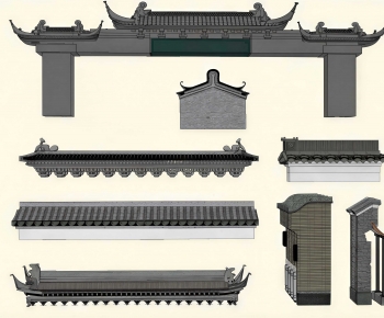 Chinese Style Building Component-ID:703627112