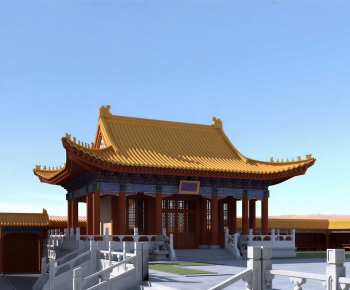 Chinese Style Ancient Architectural Buildings-ID:605703123