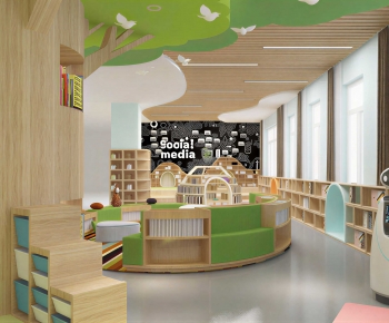 Modern Children's Reading Room-ID:542866951