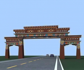 New Chinese Style Decorated Archway-ID:469019493