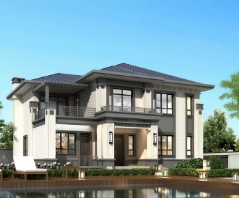 New Chinese Style Residential Building-ID:730359684